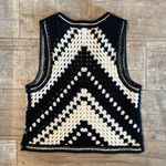 Rebellion  Black and White Crochet Vest Top Photo 2