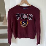Ralph Lauren Polo  Long Sleeve Wool Sweater in Rich Ruby Photo 2