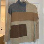 Magaschoni  100% cashmere colorblock beige mockneck Photo 0