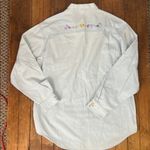 Disney  Winnie Pooh artist embroidered vintage chambray, denim button down Shirt Photo 6