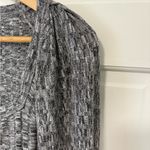 Philosophy Gray Long Sleeve Ribbed Knit Sweater Top Square Neck Marled Y2K Sz M Photo 4