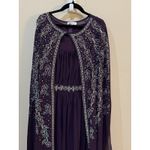 Faeriesty Sequin Tulle Prom Dress Formal Gown Evening Party size 1X Cape Purple Photo 4