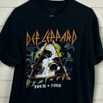 Def Leppard  Black Hysteria Tour Band Tee size L Photo 3