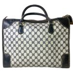 Gucci GG SUPREME Navy Top Handle Large Doctor’s Work Travel Bag w/ Dust Bag COA Photo 4