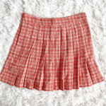 ZARA Orange Tweed Pleated y2k Mini Skirt Women’s size M Photo 5