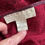 Norton Mcnaughton  Deep Red Print Sleeveless Maxi Dress Size L Photo 2