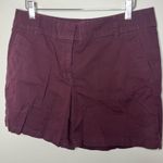 Loft Outlet Women’s 6” Chino Shorts Size 6 Burgundy 100% Cotton Casual Twill Photo 0