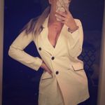 ZARA Cream Double Breasted Blazer or Mini Dress XS NEW Photo 1