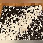 Banana Republic Cream & Brown Floral Leaves Lined Cotton Cropped Pants Size 6 Photo 1