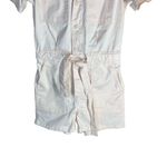 Levi's  Romper Womens Size‎ Small Light Pink Short Sleeve Tie Waist Button Front Photo 3