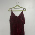 Aidan Mattox  Red Crushed Velvet V-Neck Sleeveless Jumpsuit Sz 8 Photo 7