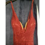 Cinderella Divine  Maroon Burgundy Sequins Formal Dance Homecoming Dress Size 12 Photo 4