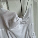 White Ruffled Mini Dress Size M Photo 4