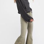 Free People Green Medium Wash Just Float On High-rise Flare Leg Jeans Photo 0