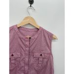 Royal Robbins  Purple Plaid Button Front Sleeveless Shirt Women Size M Golf Photo 3