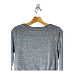 Leith  Dress Women Small Gray Knit Long Sleeve Ruched Faux Wrap Mini‎ Athleisure Photo 3