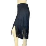 Rue 21  BLACK FAUX SUEDE FRINGE BOTTOM SKIRT (L) Photo 2