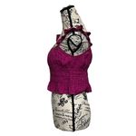 Kirious Los Angeles Cinched Textured Pink Crop Top Beach Coastal Preppy Boho M Size M Photo 2