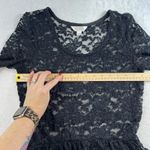 Decree Y2K Style Sz L Top Peplum Sheer Black Lace Whimsygoth Whimsy Sexy Grunge 90s Photo 6