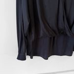 ALLSAINTS  Penny Shirt  Blouse  Black  Hi Low Hem Draped Womens SZ 10 Photo 3