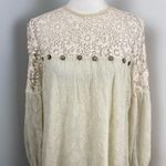Anthropologie  Ivory Verb Josephine Lace Tunic Long Sleeve Mini Dress Small Photo 3