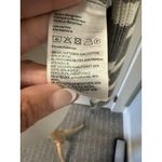 H&M  Women's Medium Grey White Striped Long Sleeve Cropped Sweater Photo 3