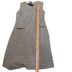Liz Claiborne  Size 4 Houndstooth Black White Dress Sleeveless Pockets Profession Photo 13