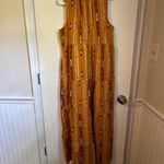 Sonoma Large  Mustard Patterned Maxi Dress Photo 2