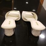 Cult Gaia ππ Tao Pearl Sandal ~ Off White Leather Mules Square Toe EU 41 NWT Photo 11