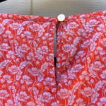 J. Crew Liberty Fabric Toutouayette Red Puff Sleeve Scoop Neck Shirt Medium Pink Photo 6