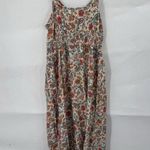 Patrons of Peace Dress Jr Medium Colorful Floral Bohemian Fairy Peasant Midi Photo 1
