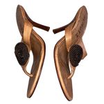 Schutz  Natalie Brown Leather Medallion Sandals Heels Photo 2