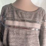 Gap Gray Sweatshirt with Silver Stripes Photo 2