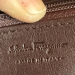 Salvatore Ferragamo  Brown embossed logo Leather Wallet full
Size Photo 5