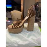 Sam Edelman NEW - Kade, Cognac Leather Platform Sandal Women's Size 9.5 M Photo 2