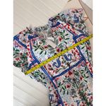 Loft NWT Mermaid Garden Midi Dress Belt Tie Neck Tiered 100% Cotton Size S Photo 4