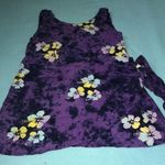 J & J FASHION HAWAII floral tie dye tank mini dress, faux wrap skirt size XL Purple Photo 0