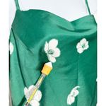 Princess Polly Women's Floral Satin Slip Mini Dress Green Size 6 Photo 4