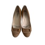 LK Bennett  Tan Suede Kitten Loafers Heels Size US 8 / 38 Photo 7