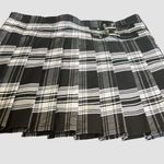 No Boundaries  Juniors' Mini Denim Pleated Black & White Skirt Medium (7-9) NWOT Photo 2