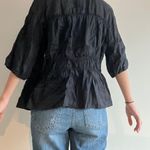 DKNY Black Essential Smocked Top Photo 2