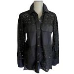ZARA ✨ All Over Lace Long Black Sz Small Shirt✨ Photo 7