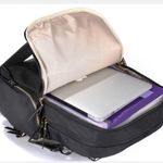 Black Nylon Backpack with Gold Hardware Photo 0