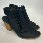 Paul Green  black‎ leather block heel sandals women’s size 39 business casual Photo 0