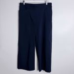  Brigitte Pull-On Wide Leg Cropped Pants Navy 12 Chicos 2 NWOT  Casual Photo 1