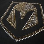 Vegas Golden Knights Rhinestone Crystal Logo Bling Tote Bag Black Photo 2