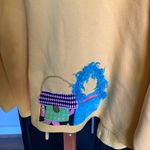 Vintage Handmade Purse Cardigan Yellow Size XL Photo 3