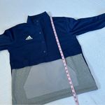 Adidas Women's Team Issue 1/4 Zip Sweatshirt Medium Navy Grey NWT NEW Photo 4