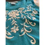 Flying Tomato  Embroidered Mesh Sheer Blouse Shirt‎ Womens Medium READ Photo 6
