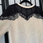 Anthropologie  Fuzzy Sweater Dress with Black Lace Detail Women’s Small Medium Photo 5